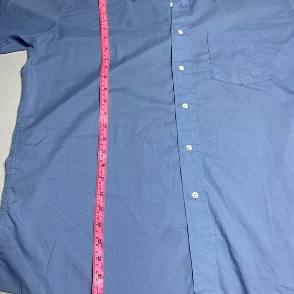 Requirements short sleeve men Sky Blue  Button Down Shirt size 17 Classic fit - Picture 9 of 10